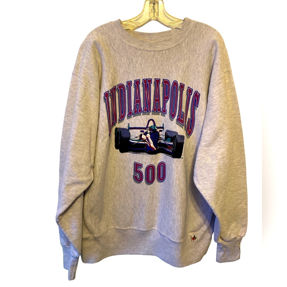 Vintage crewneck sweatshirt, Indianapolis, 500 racing Midwest embroidery